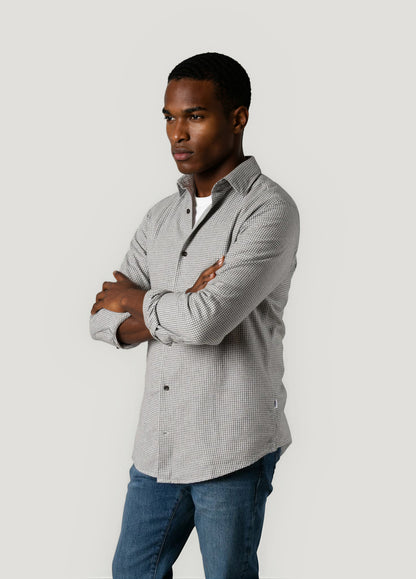 Gray plaid sport shirt