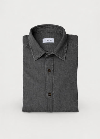 Camisa sport denim antracita