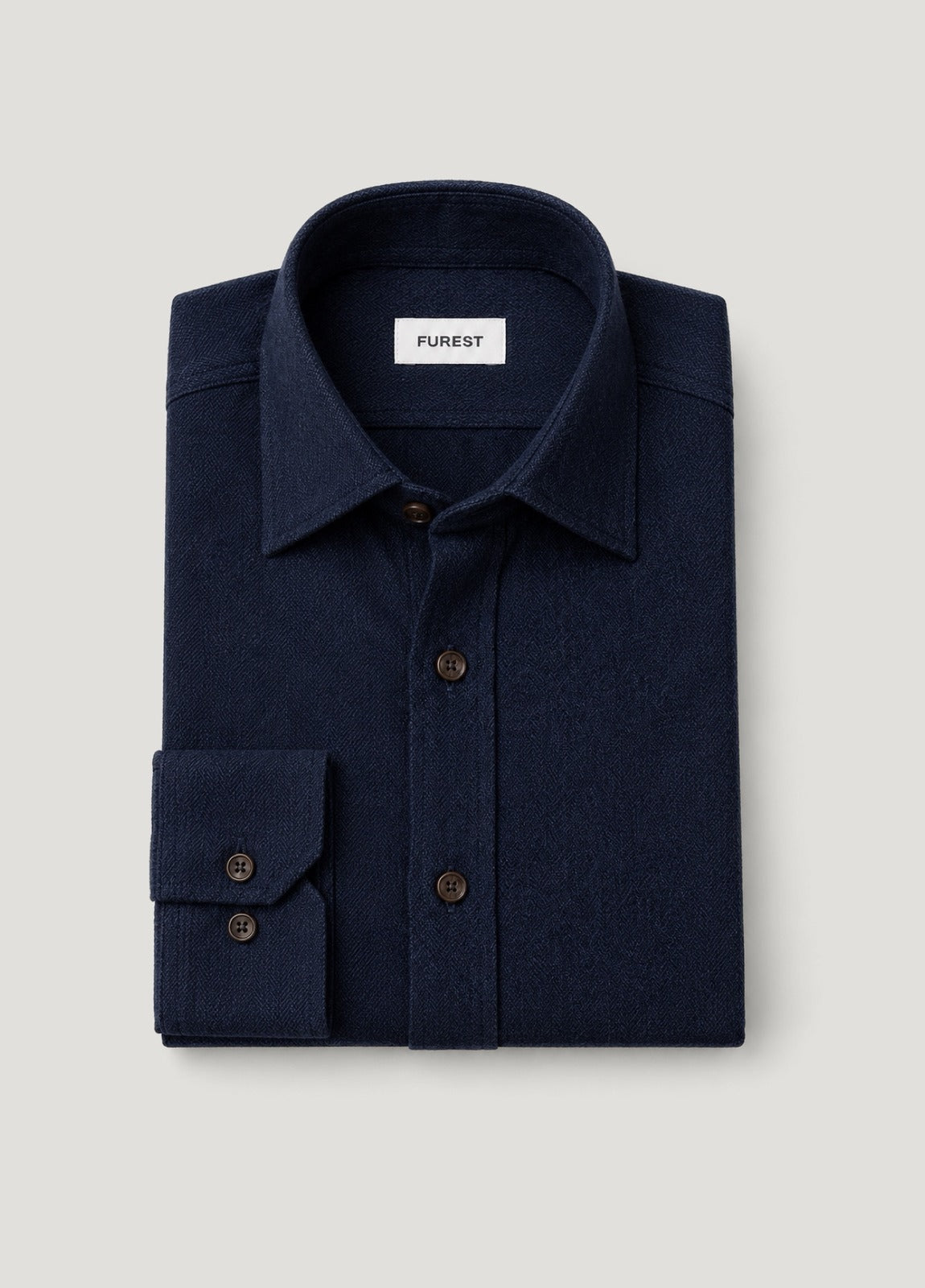 Camisa sport afranelada espiga marino