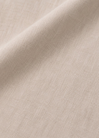 Camisa sport afranelada lisa beige