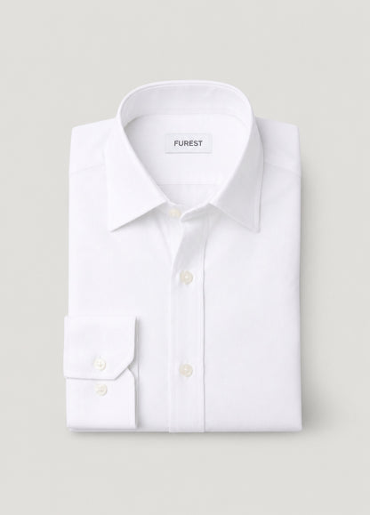 White twill casual shirt