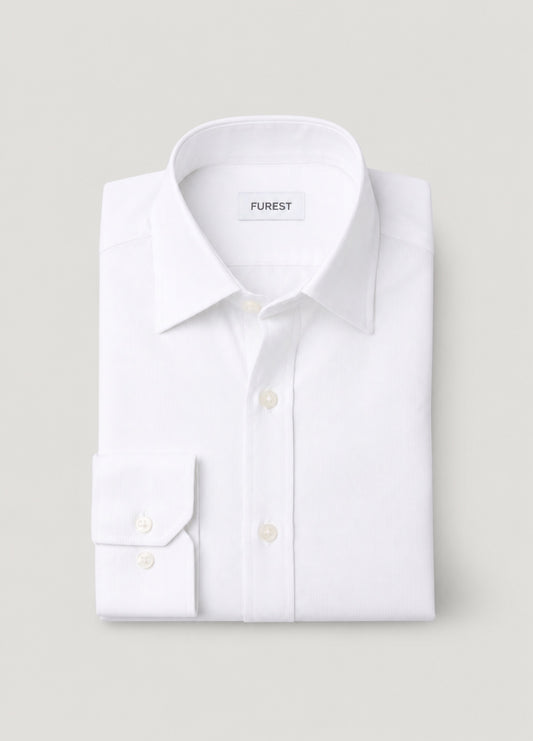 White twill casual shirt