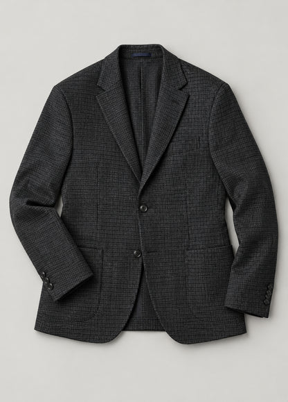 Americana vestir cuadros gris