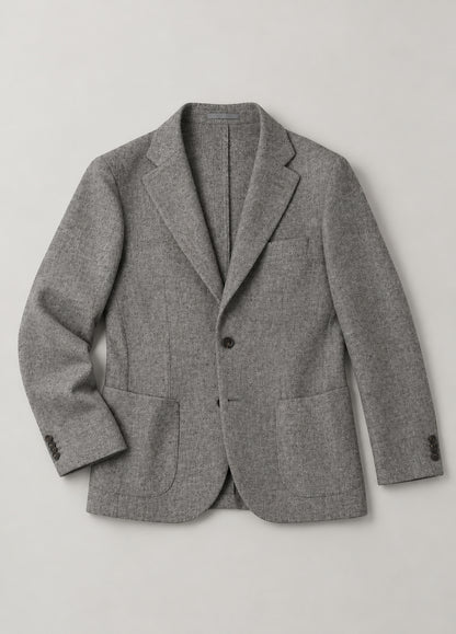 Americana vestir textura gris
