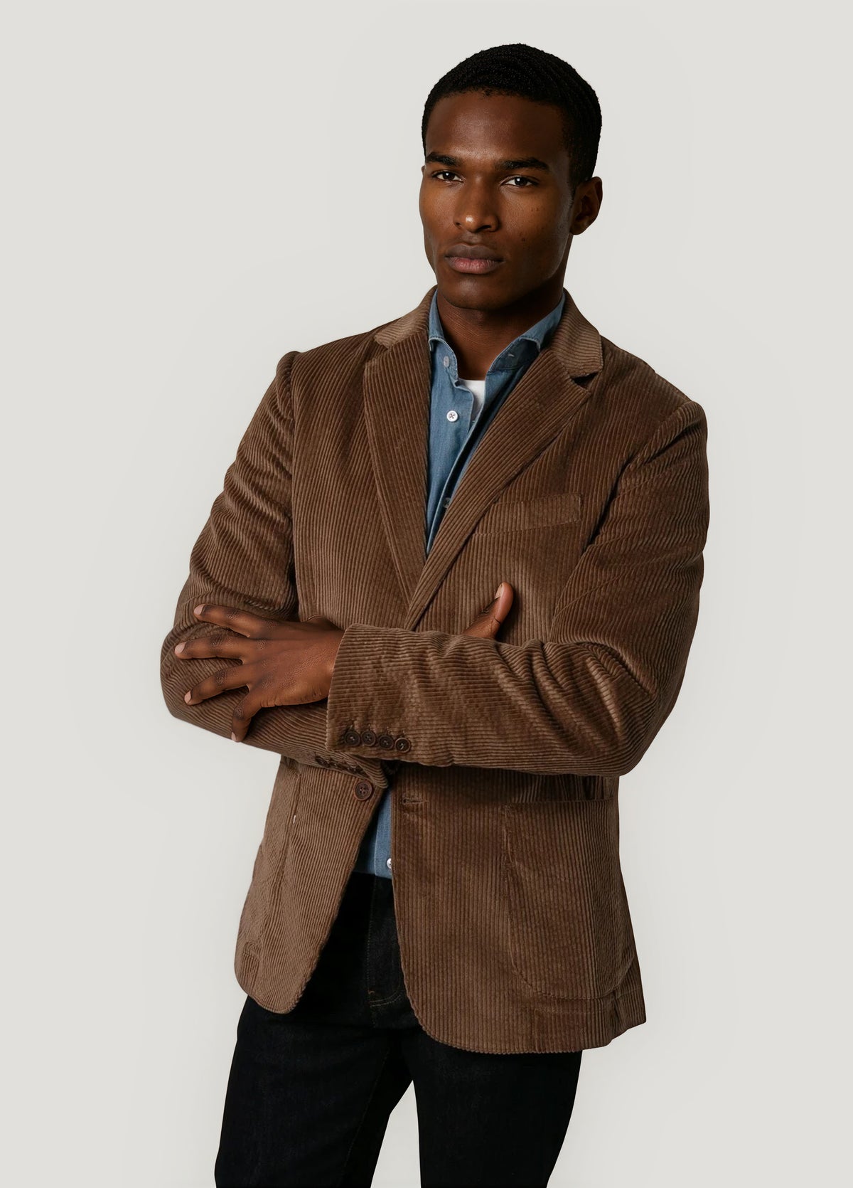 Brown corduroy blazer