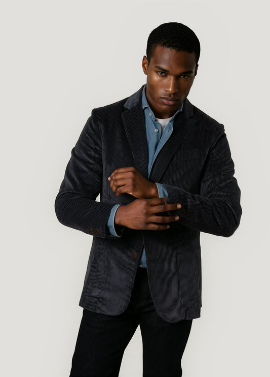 Navy corduroy blazer