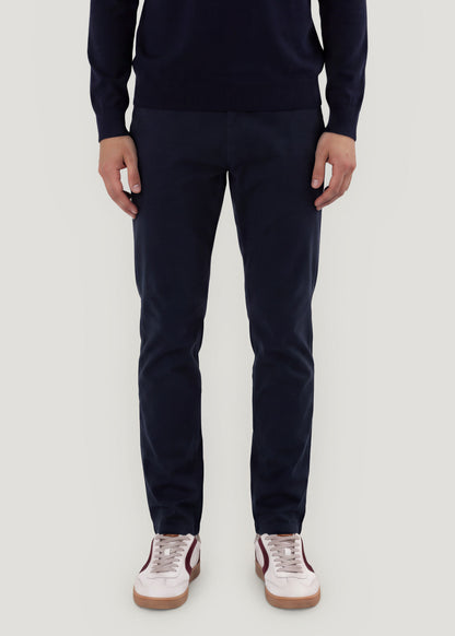 Navy twill jogger pants