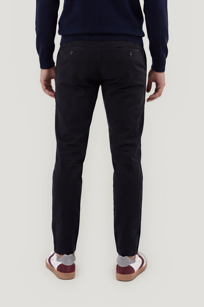 Navy twill jogger pants