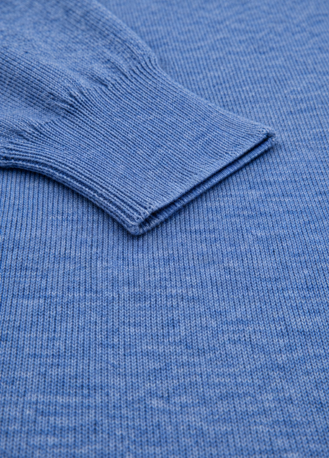 Jersey cuello redondo lana azul