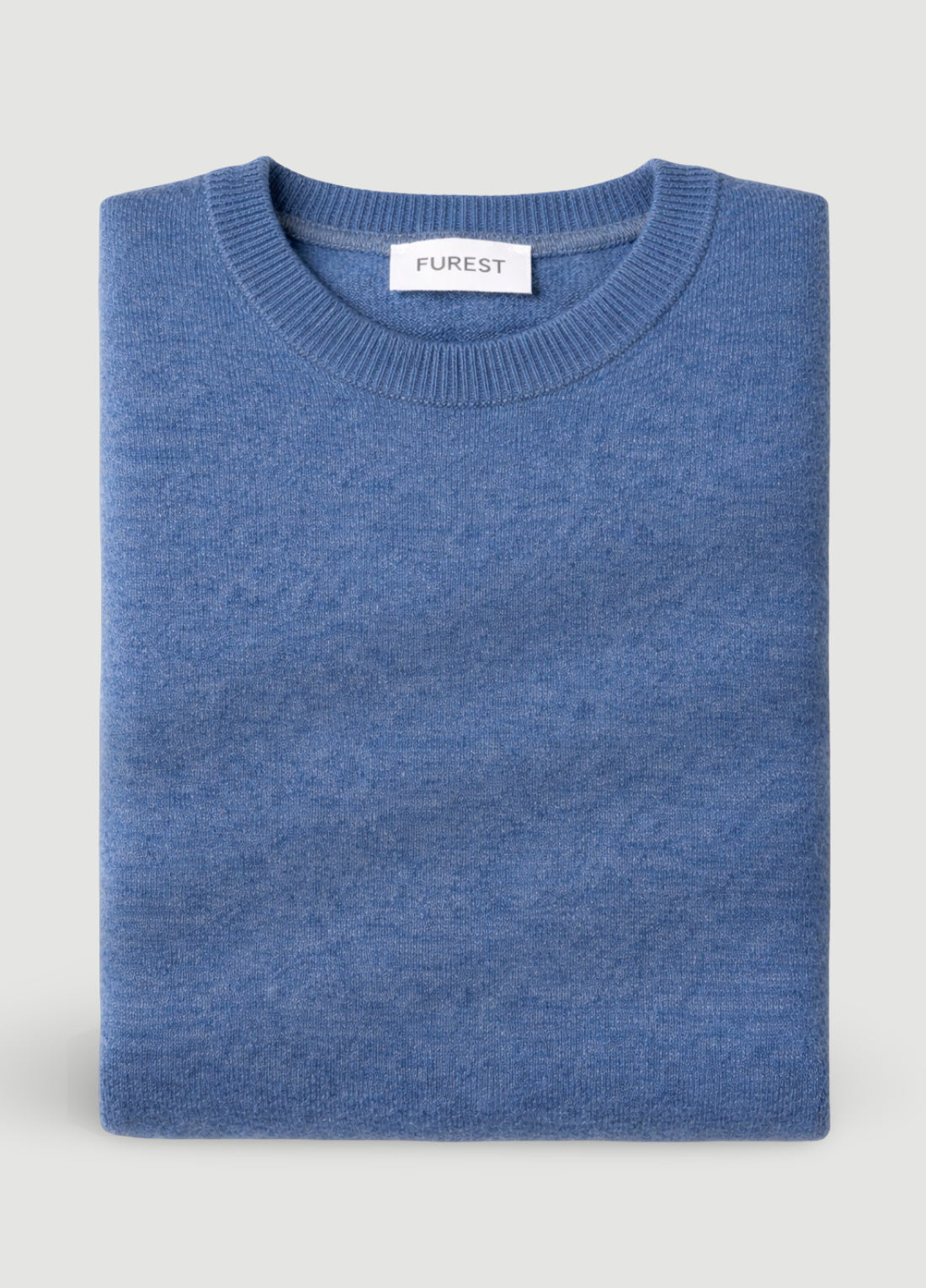 Jersey cuello redondo lana azul