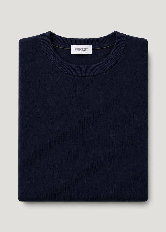 Jersey cuello redondo lana marino