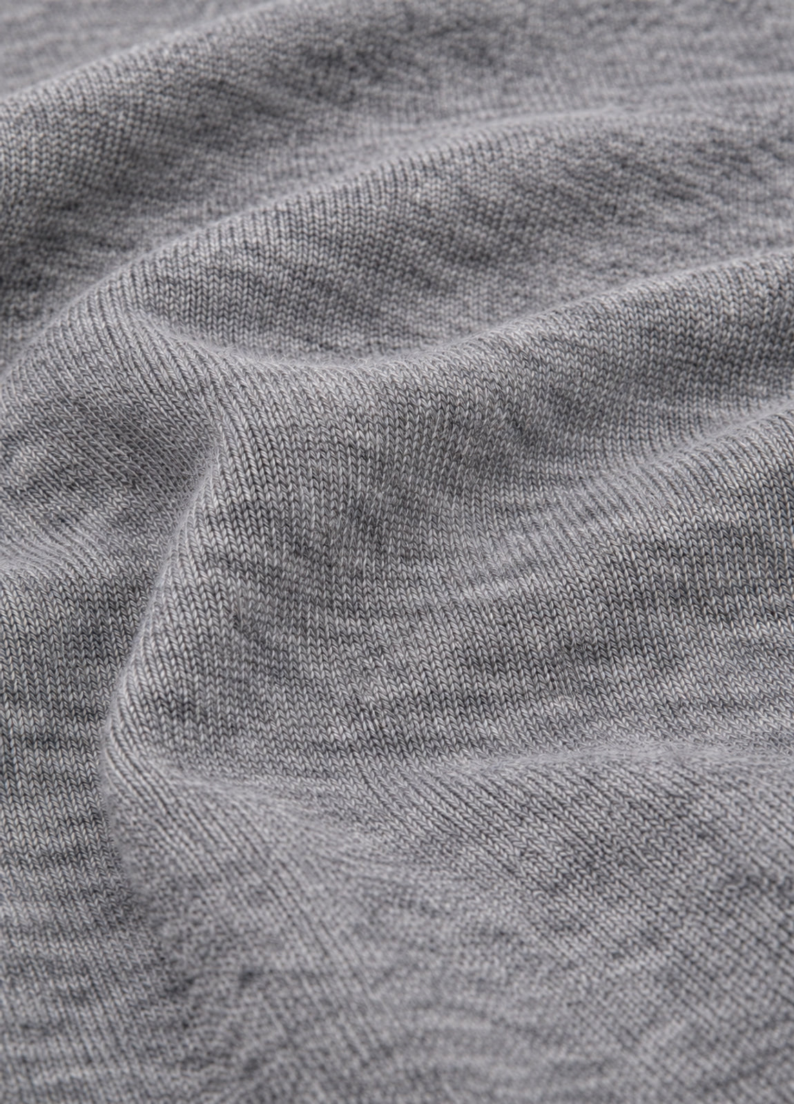 Jersey cuello redondo lana gris medio