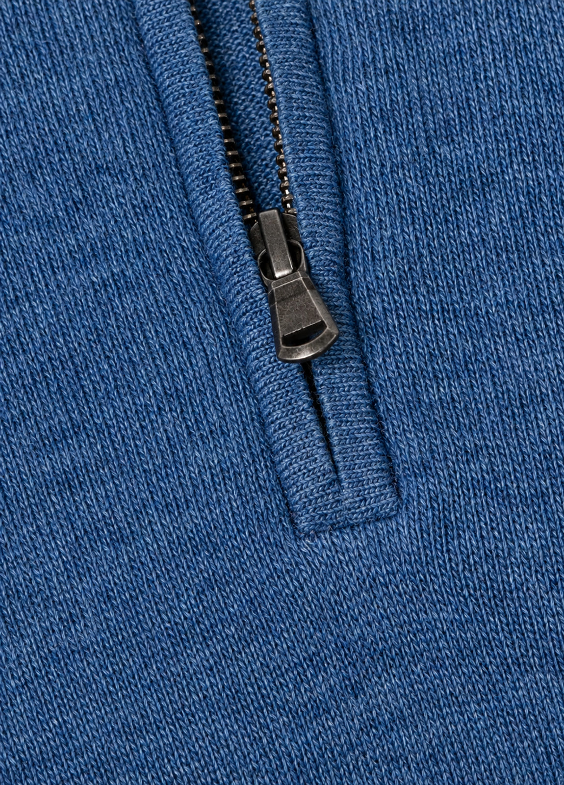 Jersey cuello zip lana azul