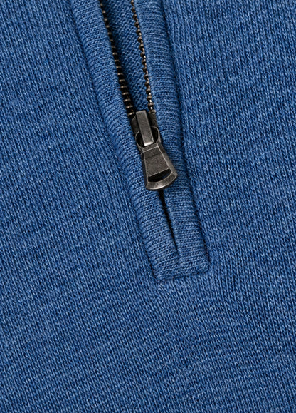 Jersey cuello zip lana azul