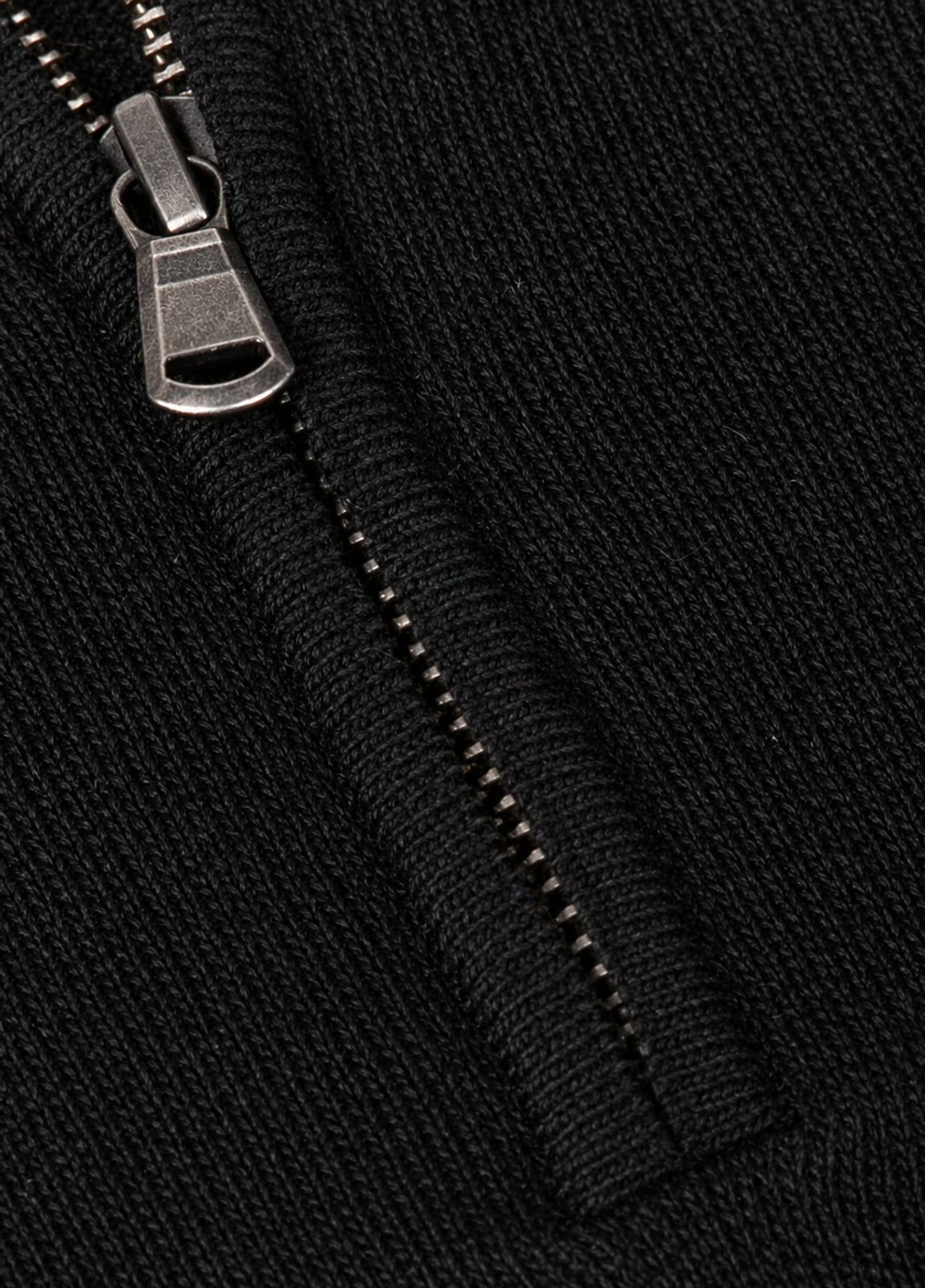 Jersey cuello zip lana negro
