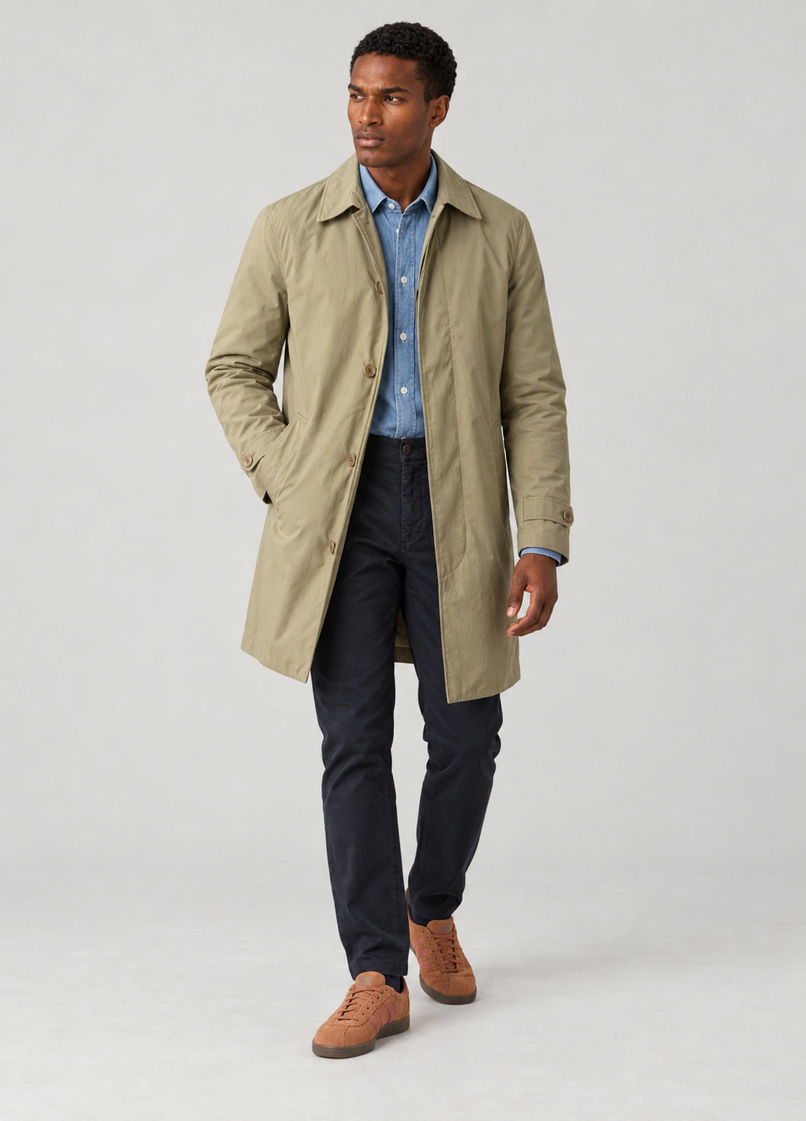 Trench kaki