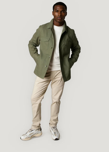 Green canvas parka