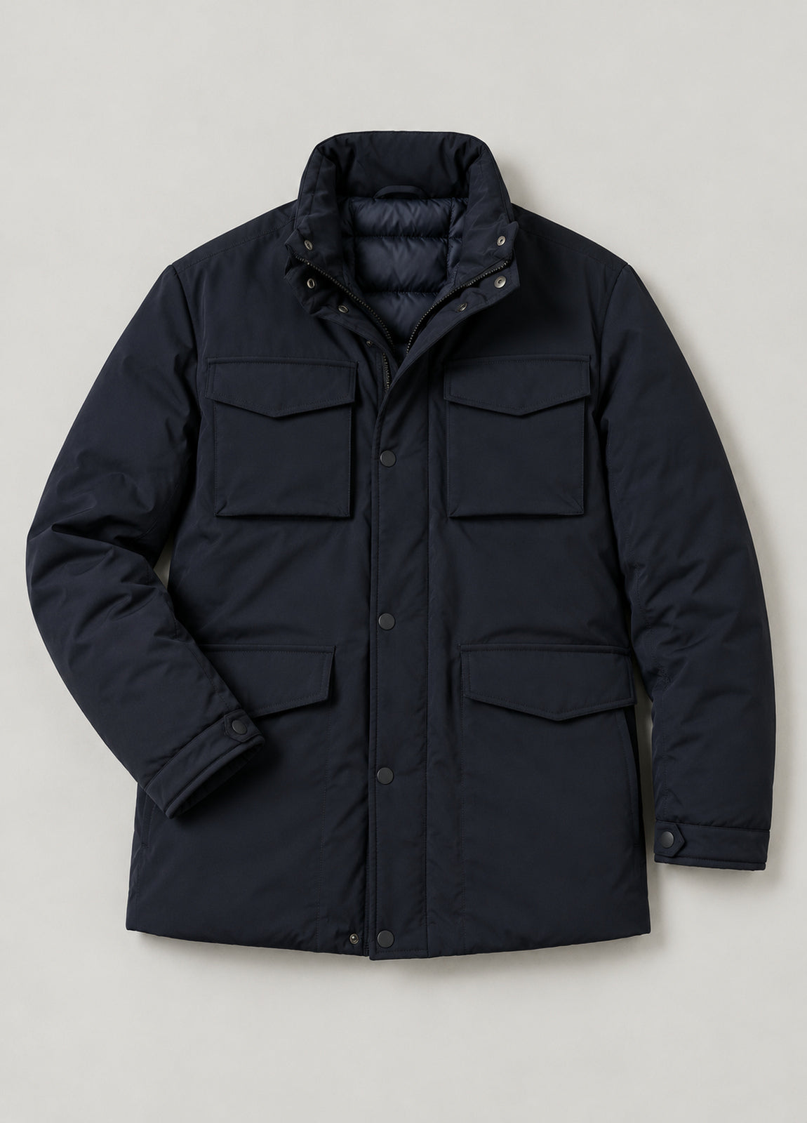 Parka acolchada azul marino