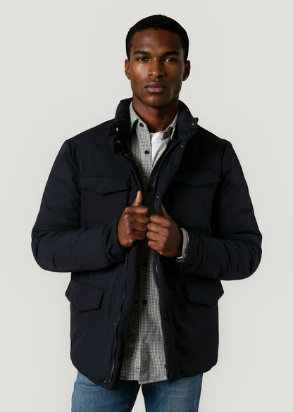 Navy padded parka