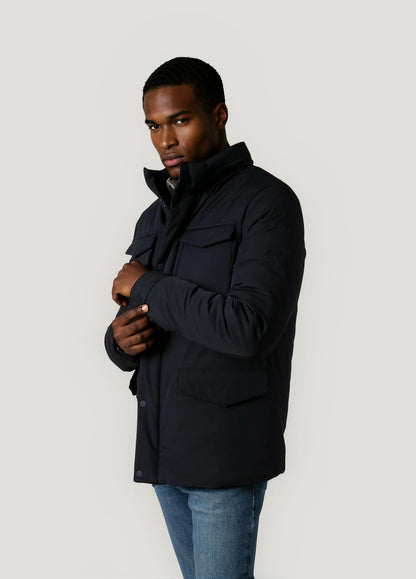 Navy padded parka