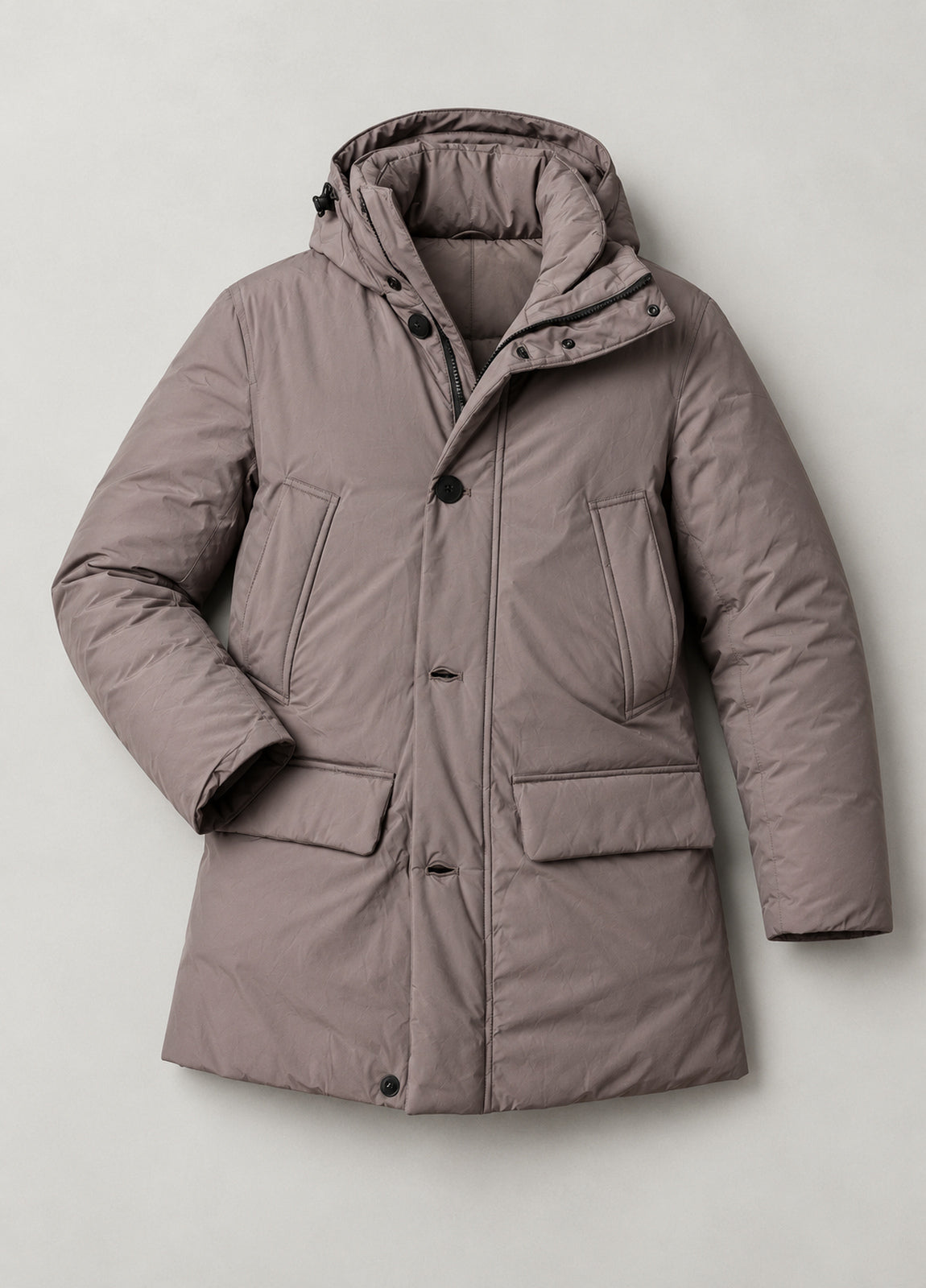 Parka técnica vison con capucha