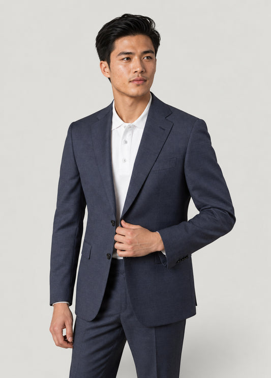 Traje vestir textura azul