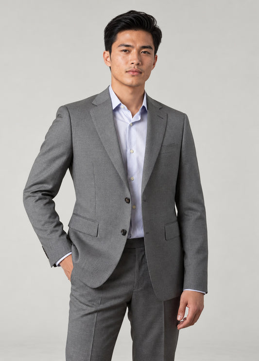Traje vestir raya gris