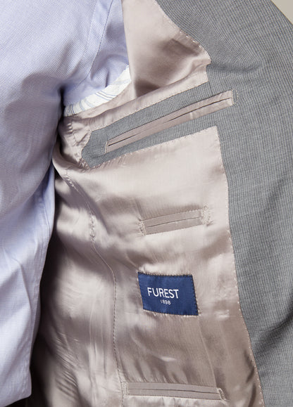 Traje vestir raya gris