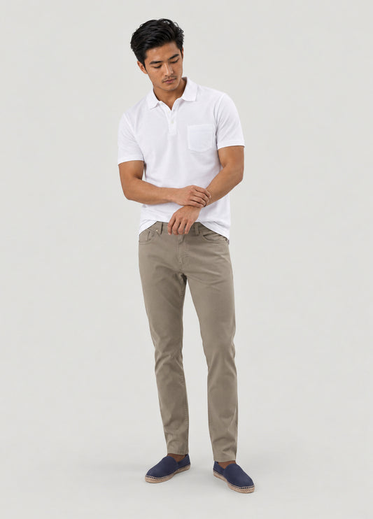Pantalón cinco bolsillos visón