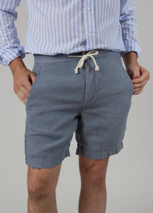 Bermuda jogger lino plomo