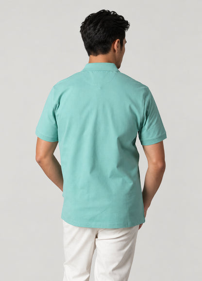 Polo manga corta pique manzana