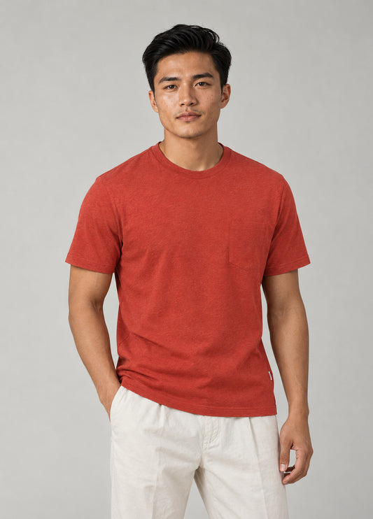 Camiseta manga corta teja