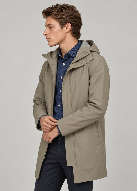 Impermeable kaki