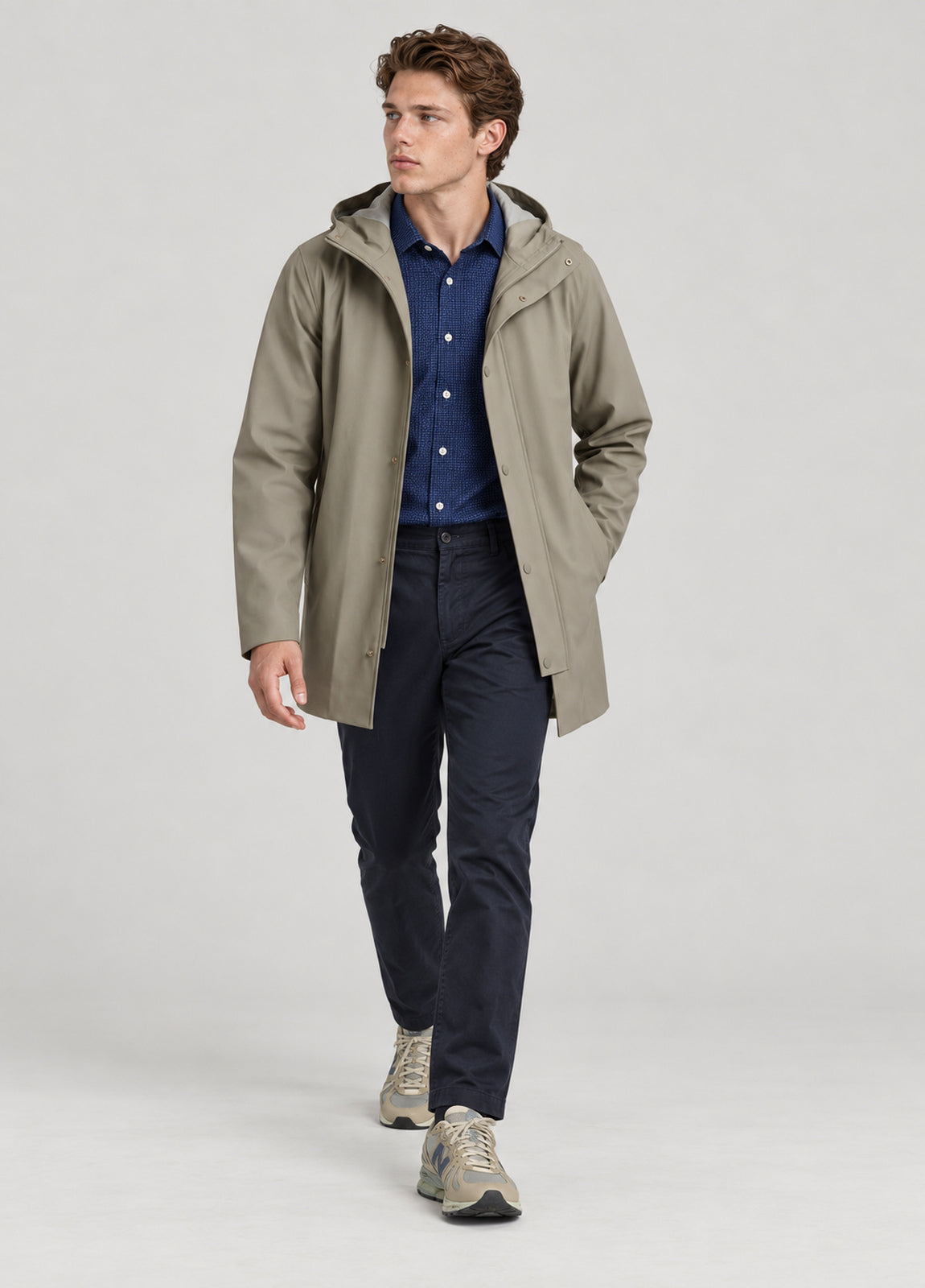 Impermeable kaki
