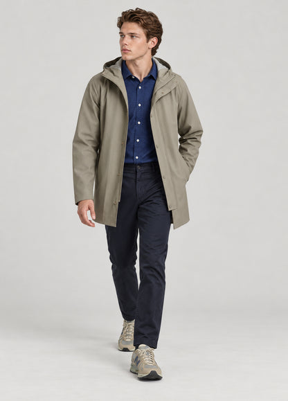 Impermeable kaki
