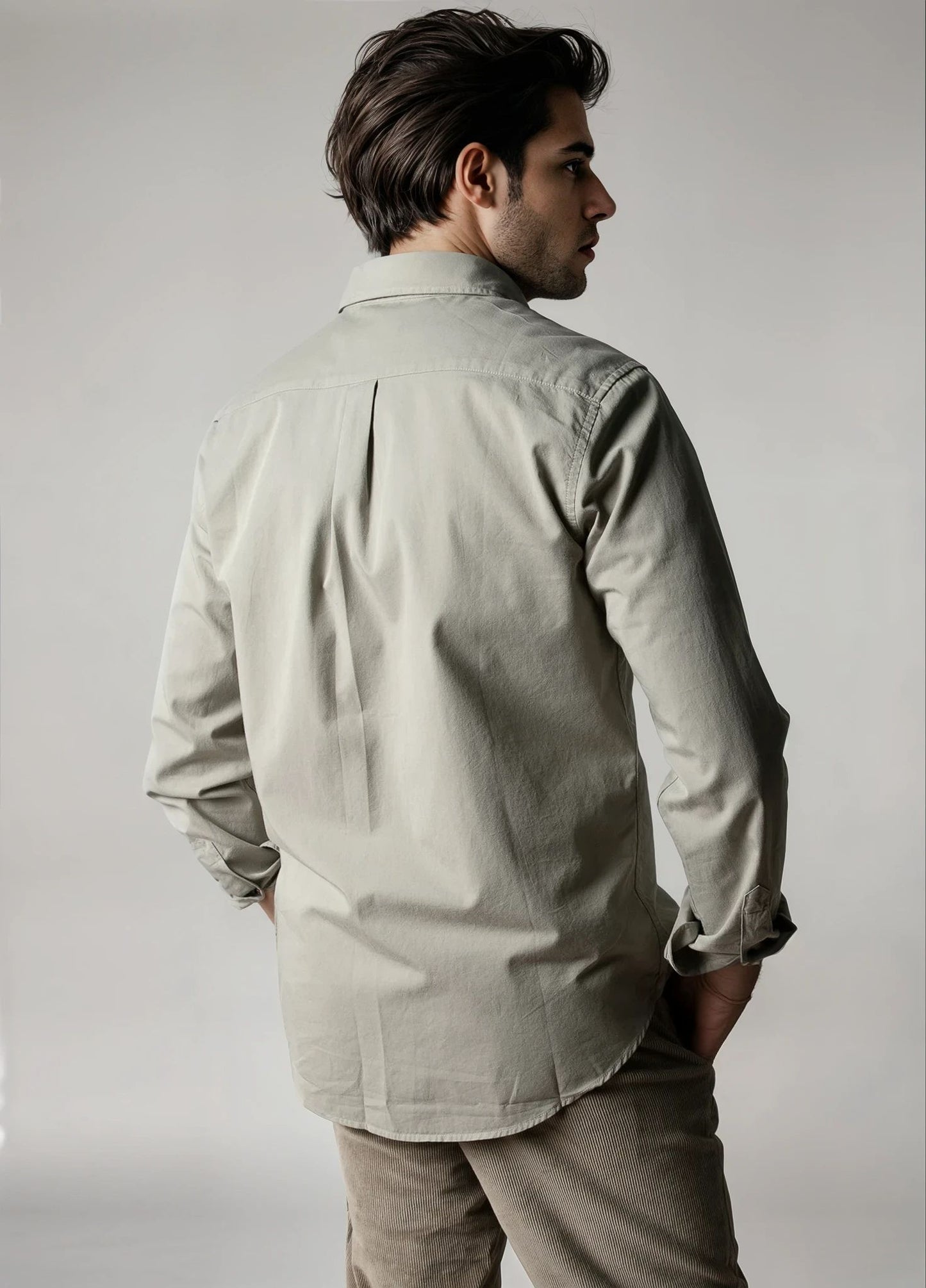 Camisa sport sarga piedra