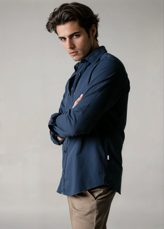 Camisa sport sarga tinta