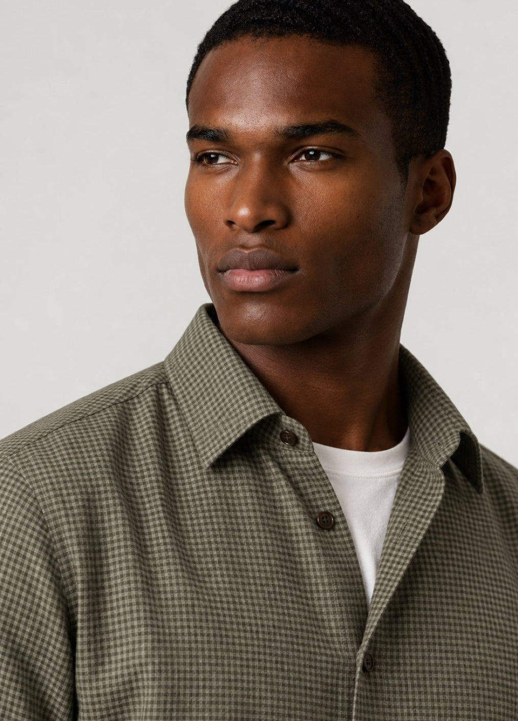 Camisa sport cuadritos verde