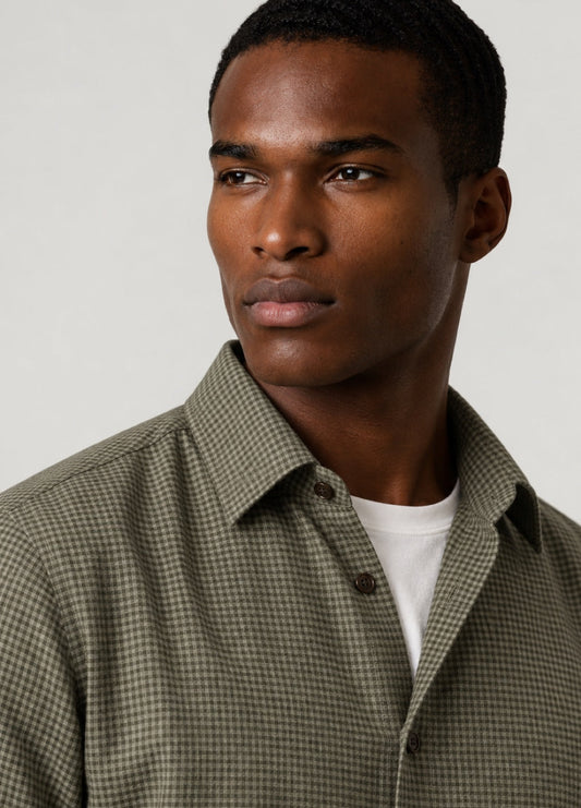 Green plaid sport shirt