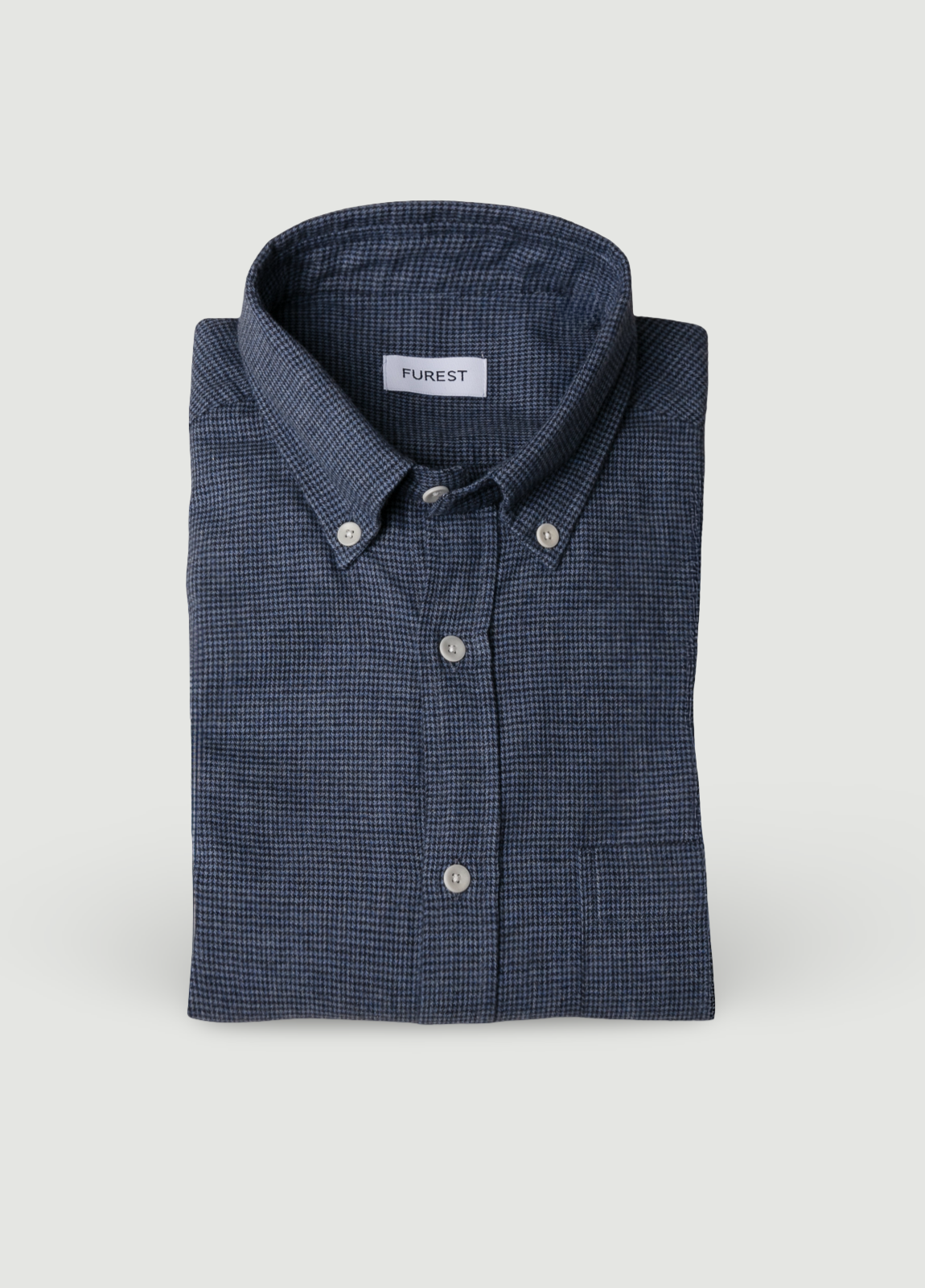 Camisa sport afranelada pata de gallo azul