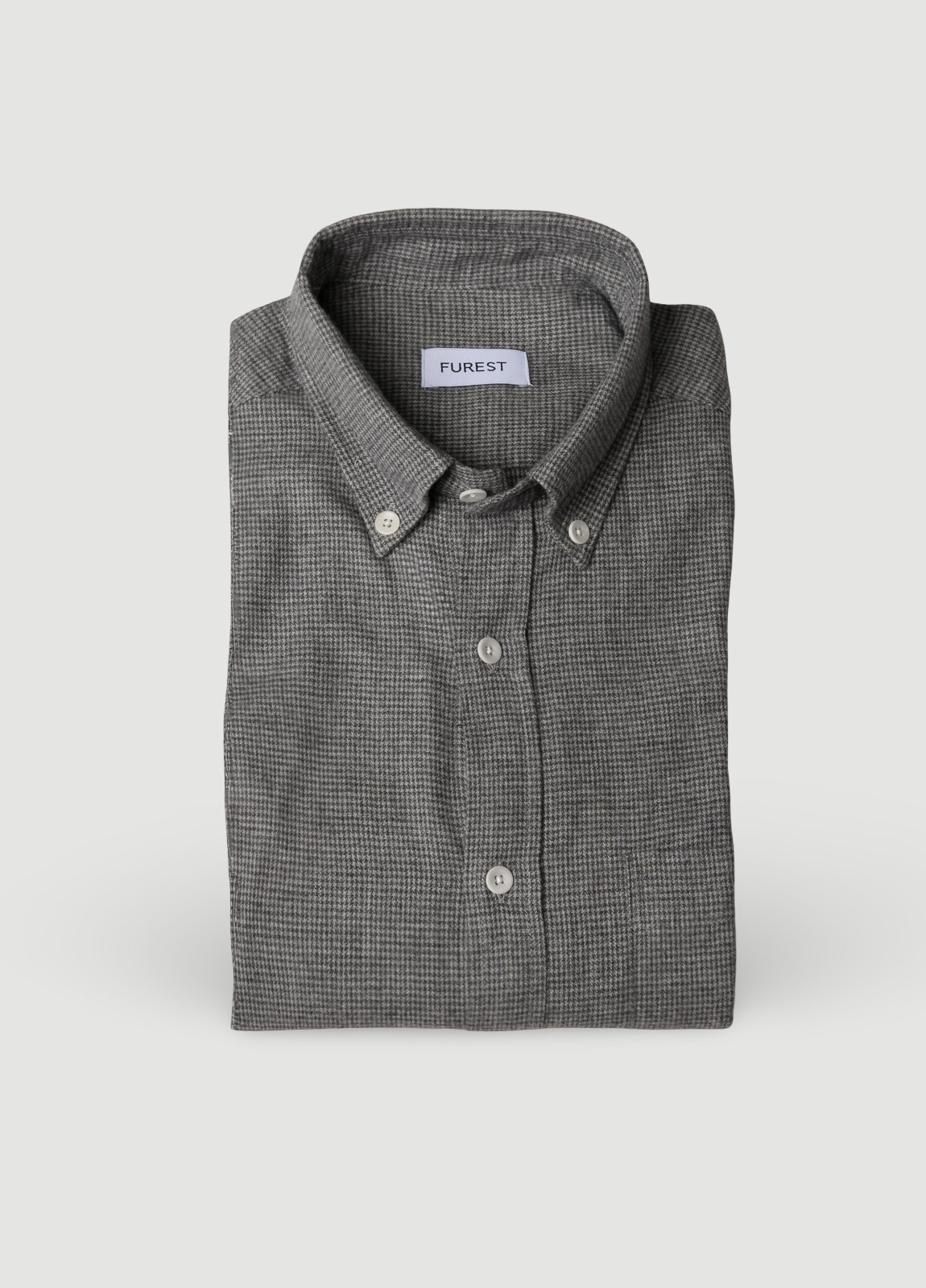 Camisa sport afranelada pata de gallo gris