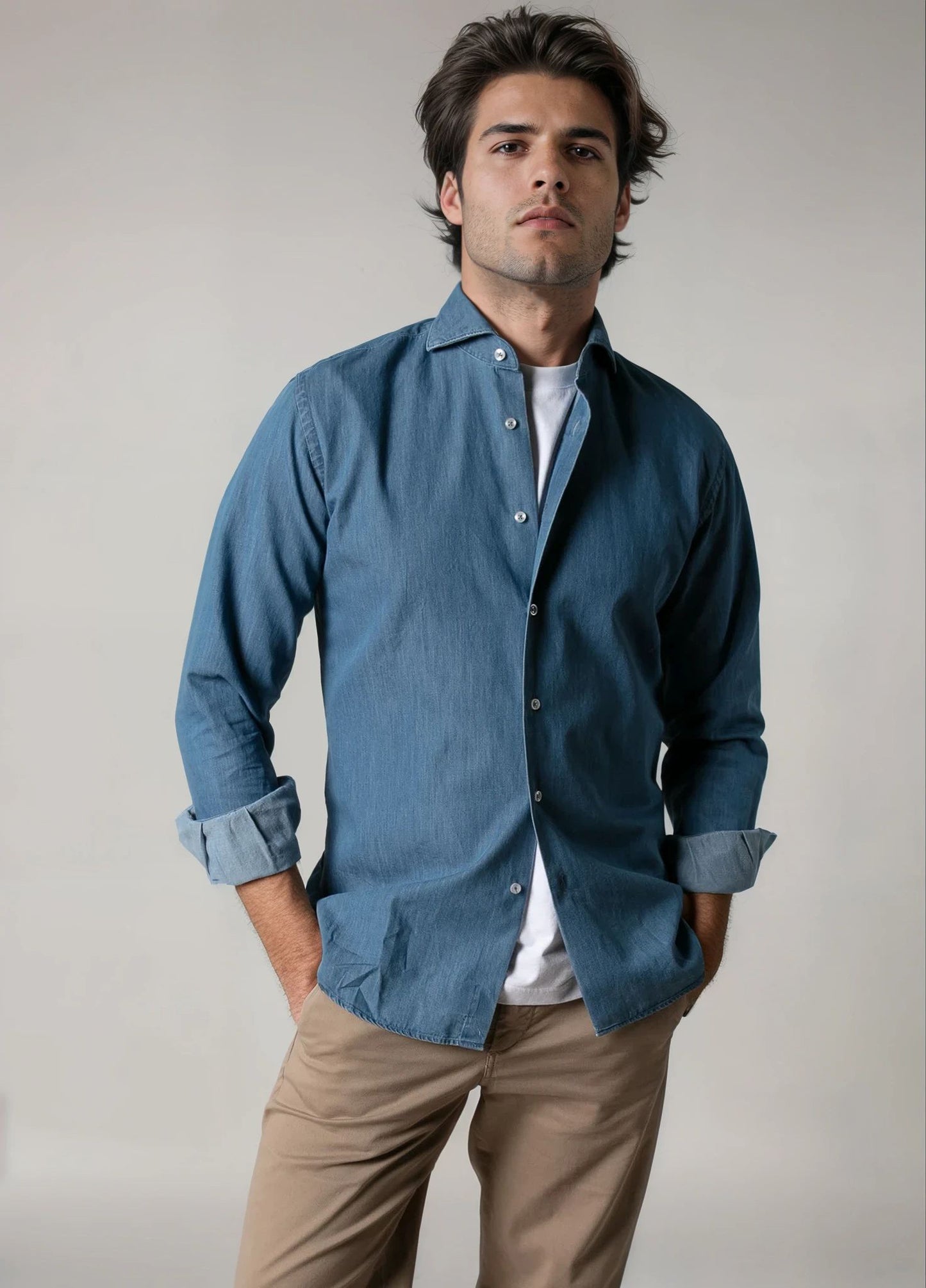 Camisa sport denim