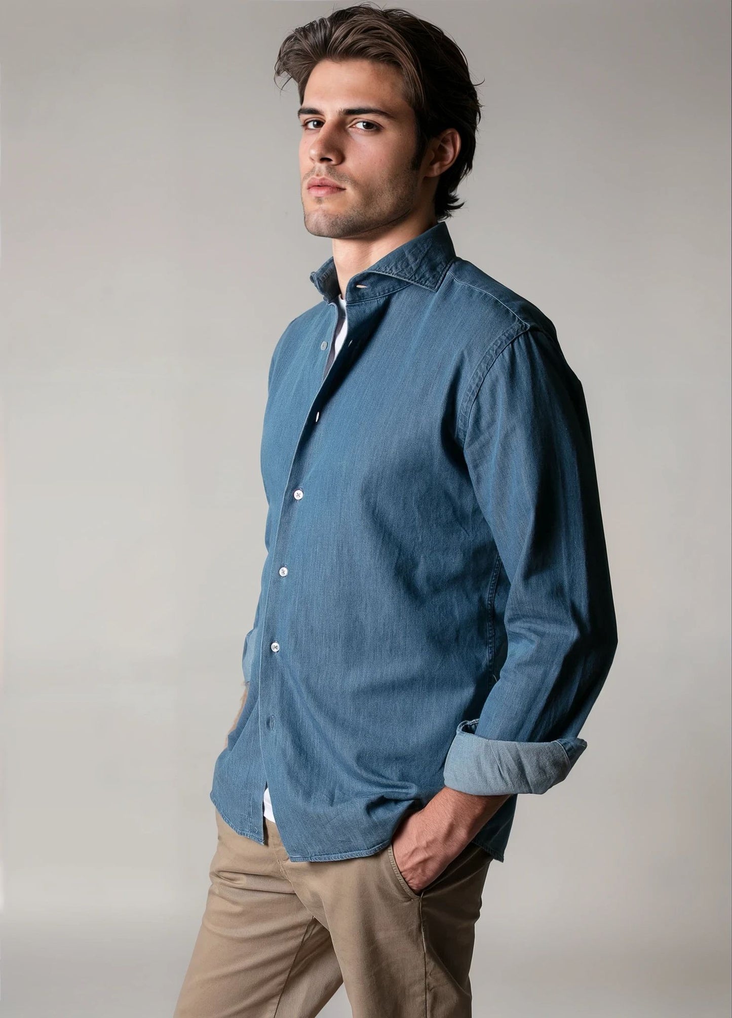 Camisa sport denim