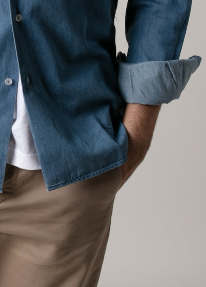 Denim sport shirt