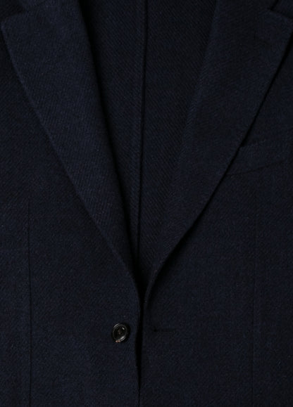 Navy textured suit jacket