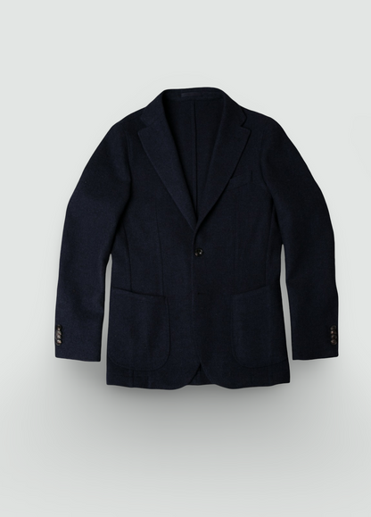 Navy textured suit jacket
