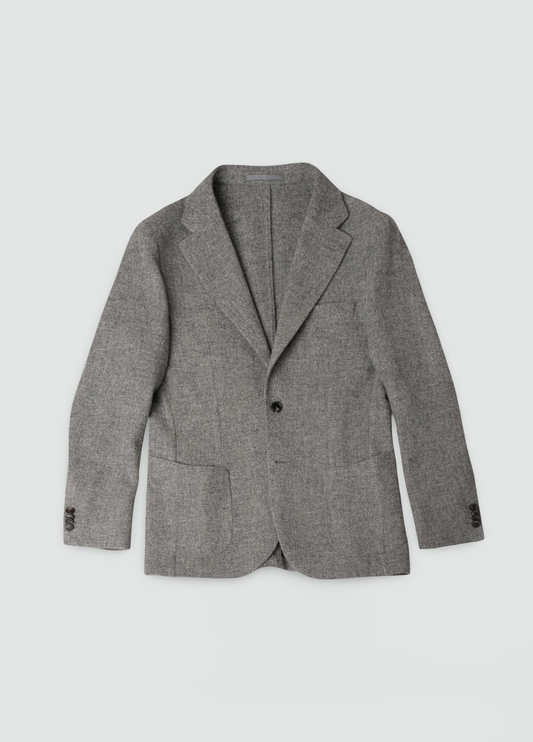 Americana vestir textura gris