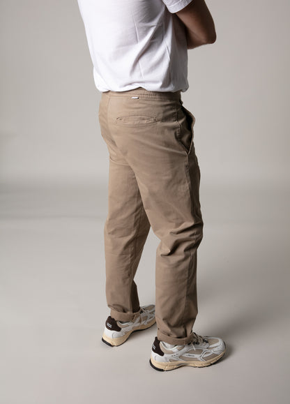 Sand twill jogger pants