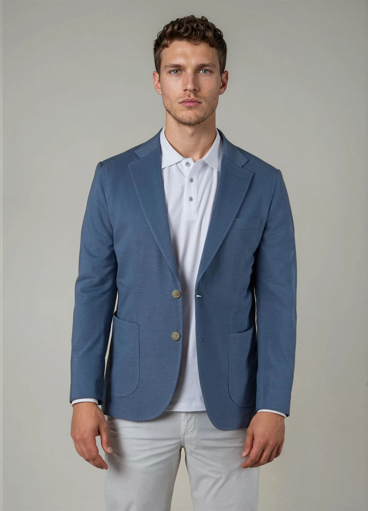 Americana vestir  textura azul