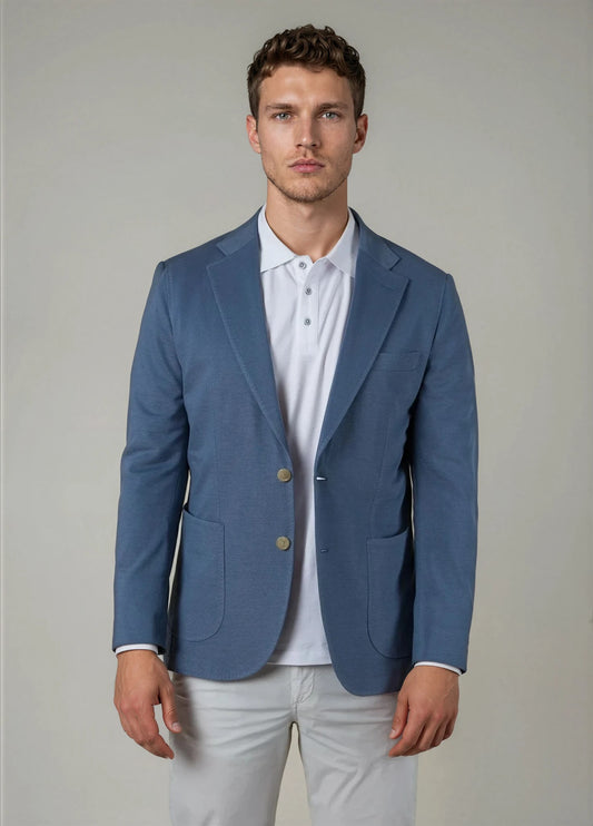 Americana vestir  textura azul